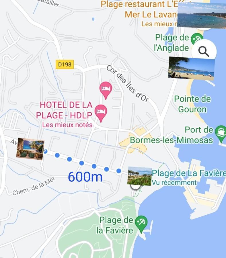 Le Studio Tahiti 4 Pers 600M De La Plage La Faviere Bormes-les-Mimosas Dış mekan fotoğraf